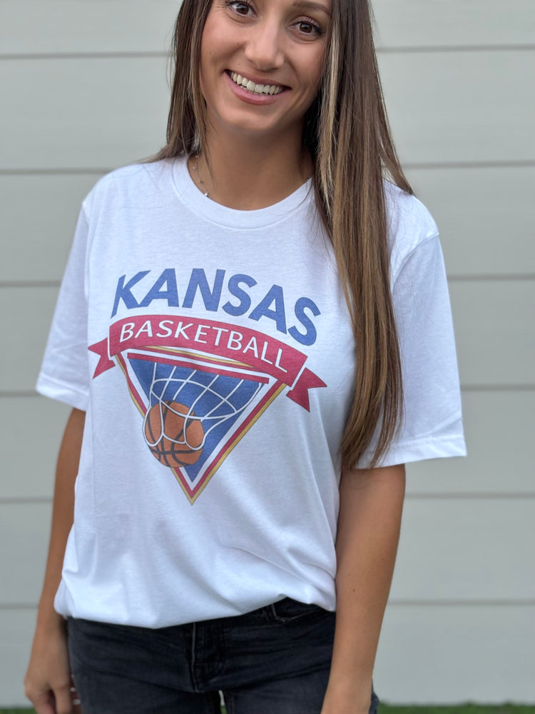 Kansas Basketball Retro- Graphic Tee