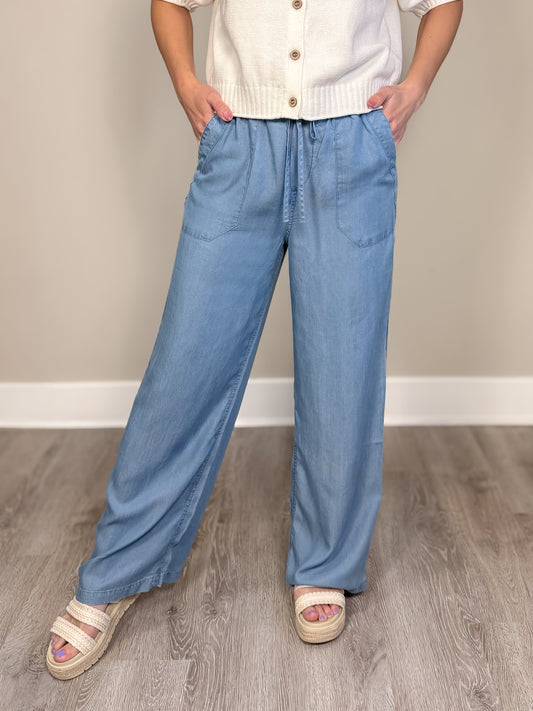 Skies are Blue Set - Chambray Pant