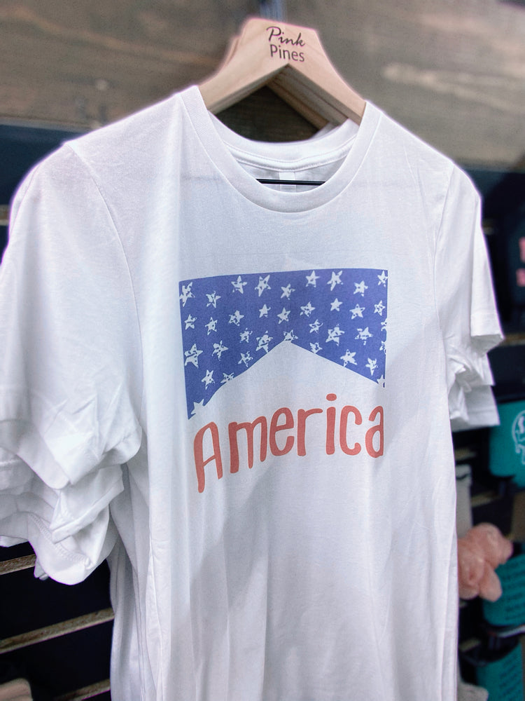 The America Tee - western star pattern