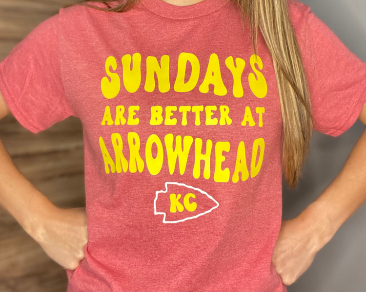 Sundays Are Better At Arrowhead- Kansas City Chiefs Graphic Tee