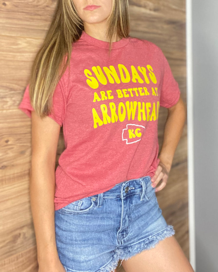 Sundays Are Better At Arrowhead- Kansas City Chiefs Graphic Tee