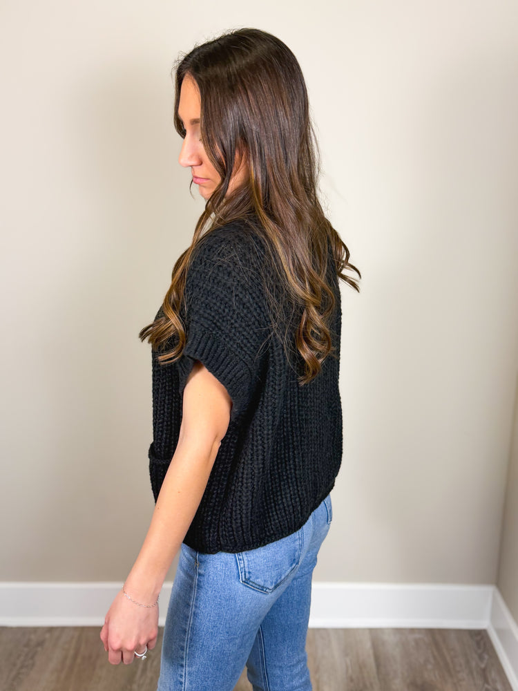 Soho Button Knit Black/Gold