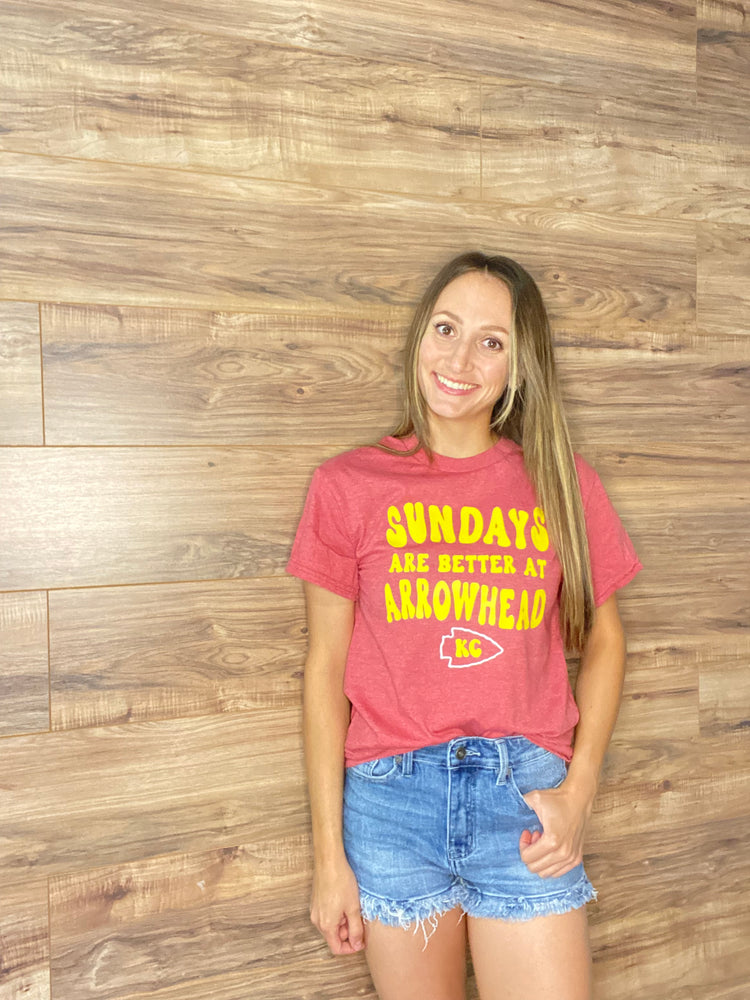 Sundays Are Better At Arrowhead- Kansas City Chiefs Graphic Tee