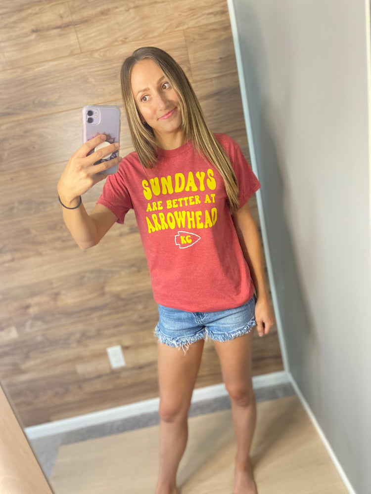 Sundays Are Better At Arrowhead- Kansas City Chiefs Graphic Tee