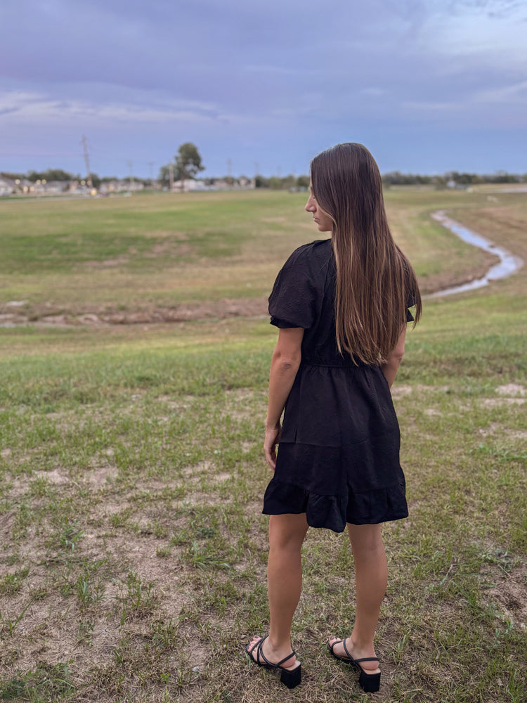 The Allie - Black Floral Dress