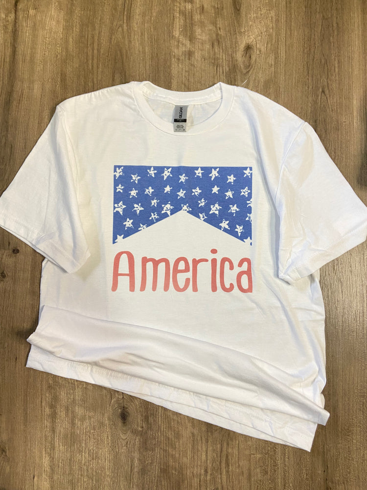 The America Tee - western star pattern