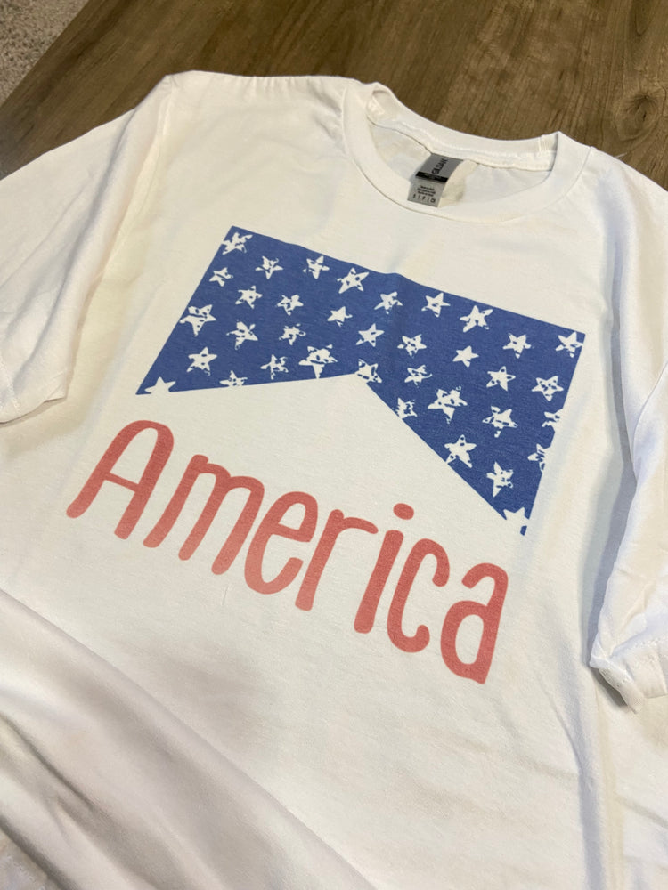 The America Tee - western star pattern