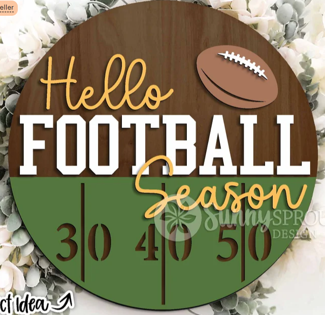 Hello Football Season- DIY Door Rounder Project