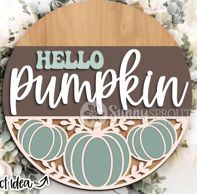 Hello Pumpkin Floral- DIY Door Rounder Project