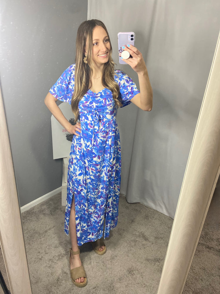 Spring Blues - Blue Floral Dress