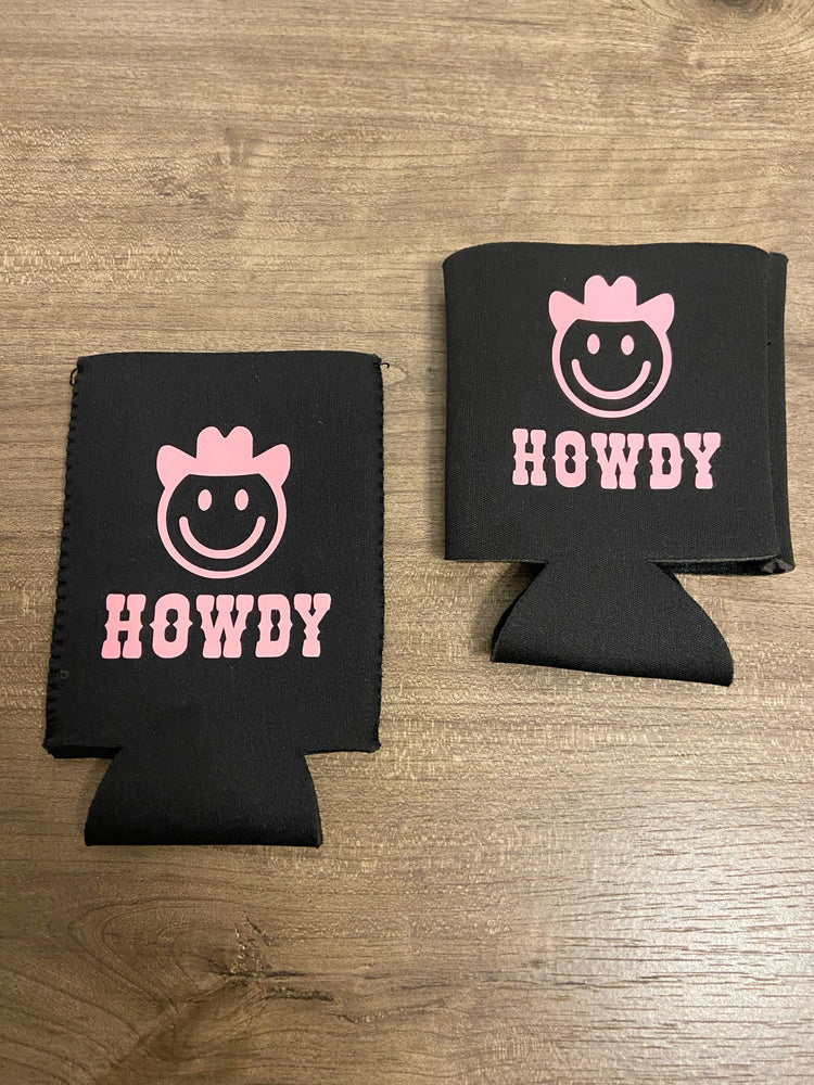 Pink Howdy Koozie