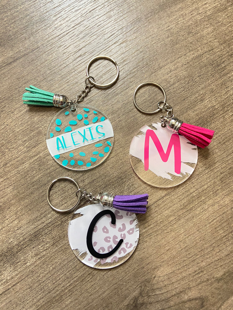 Personalized Acrylic Keychain with tassel