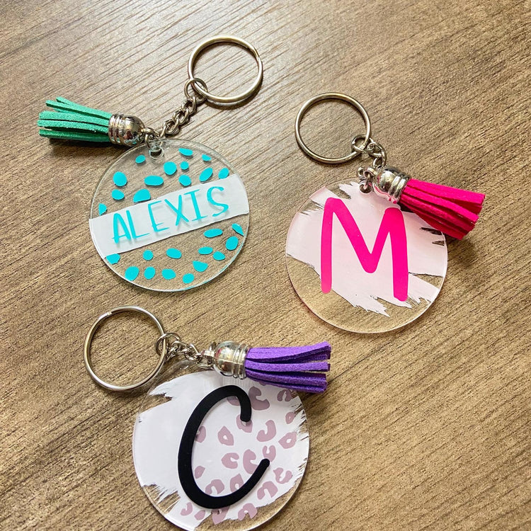Personalized Acrylic Keychain with tassel