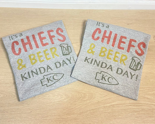 It’s A Chiefs a & Beer Kinda Day - Graphic Tee