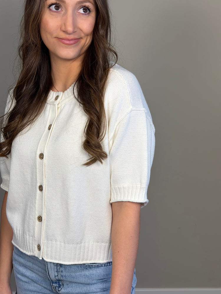 Classic Cream Button Up