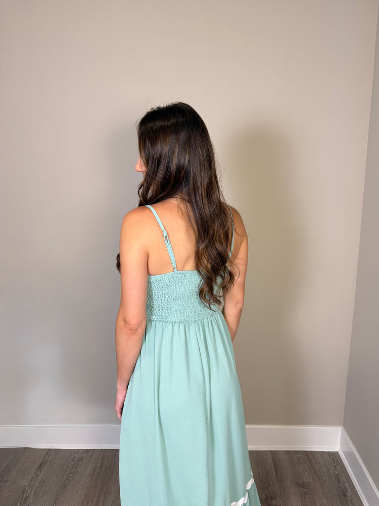Minty Meadows - Ric Rac Maxi Dress