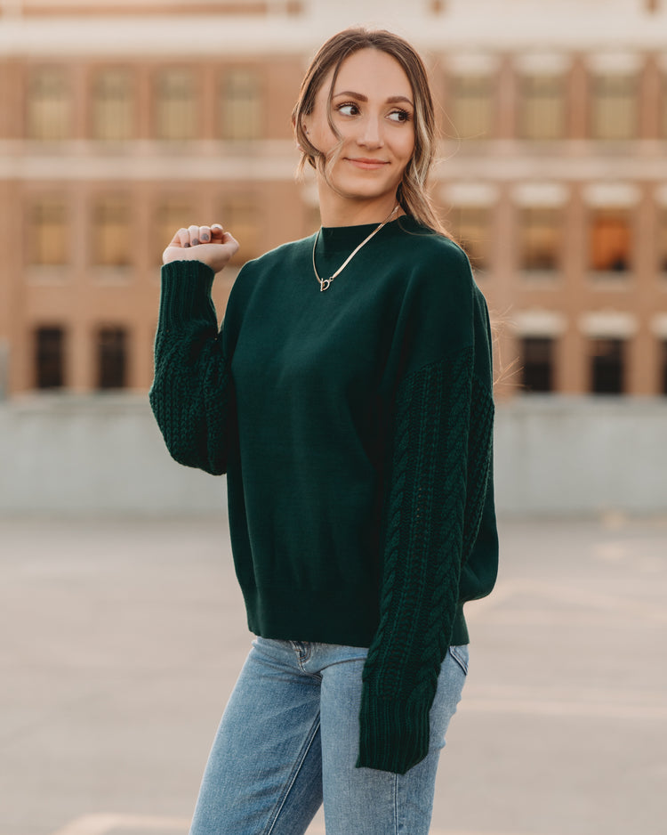 The Annie -Cable Sleeve Sweater