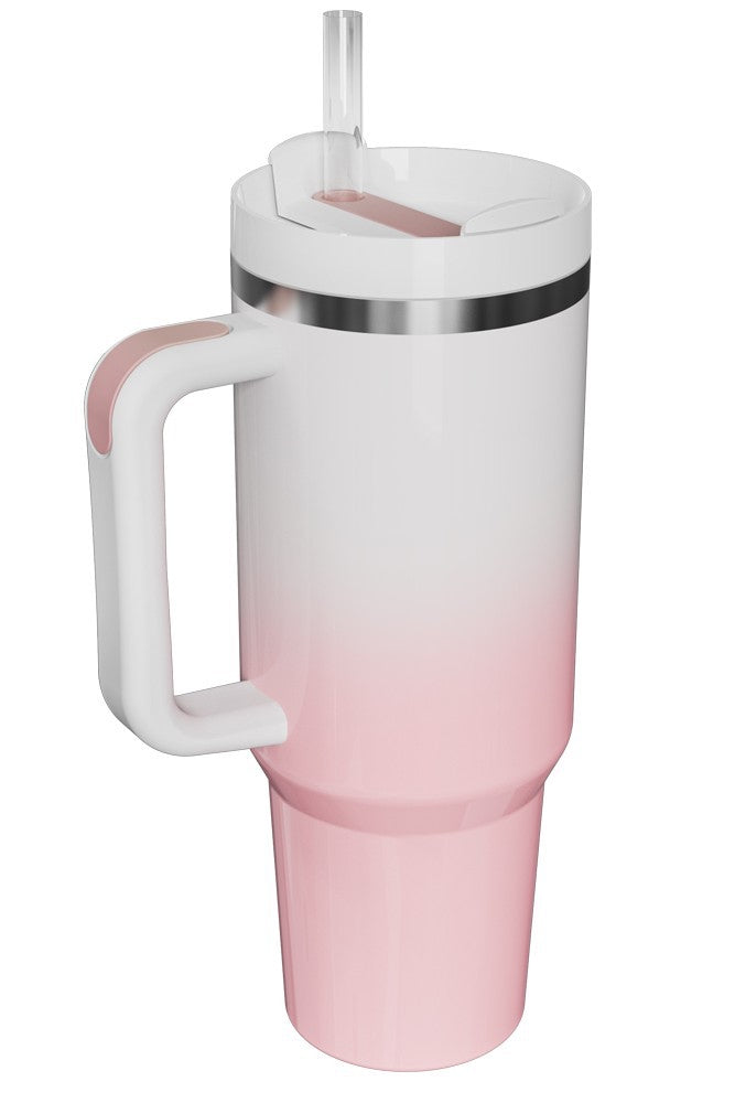 40 oz Insulated Tumbler - in Peach Pink Ombré