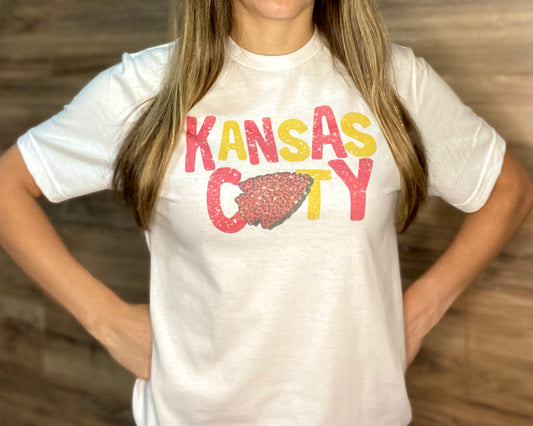 Kansas City Chiefs Distressed -Graphic Tee