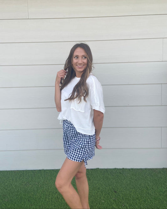 Gingham & Bows - B&W Boxer Short