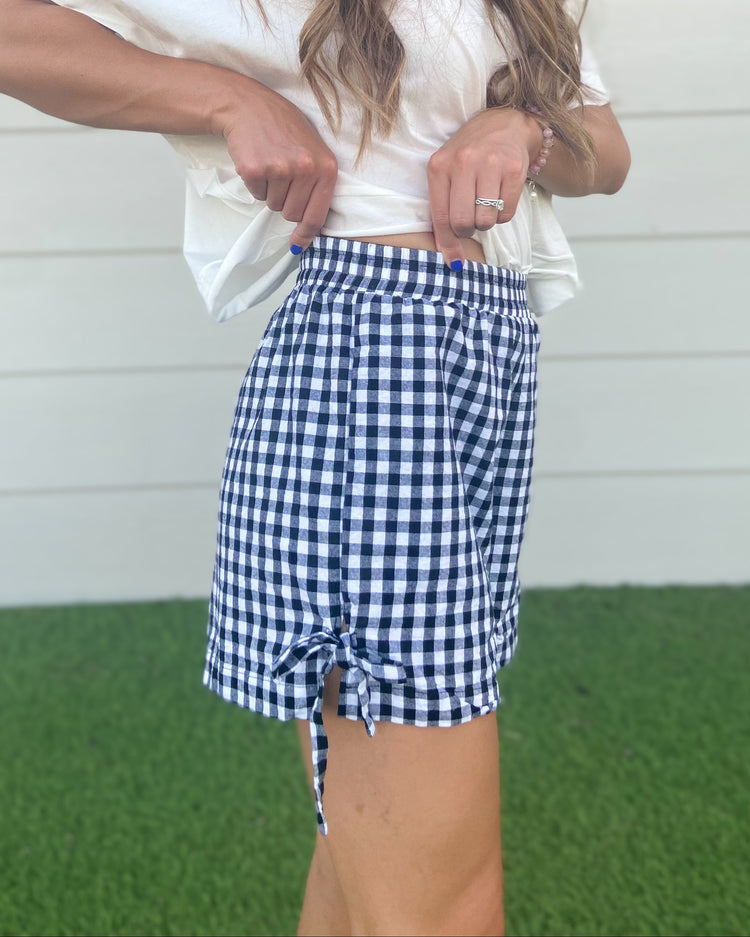 Gingham & Bows - B&W Boxer Short