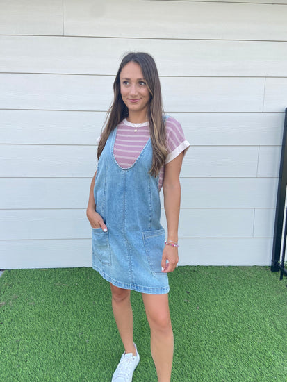 pink dress overalls Pink Pines
