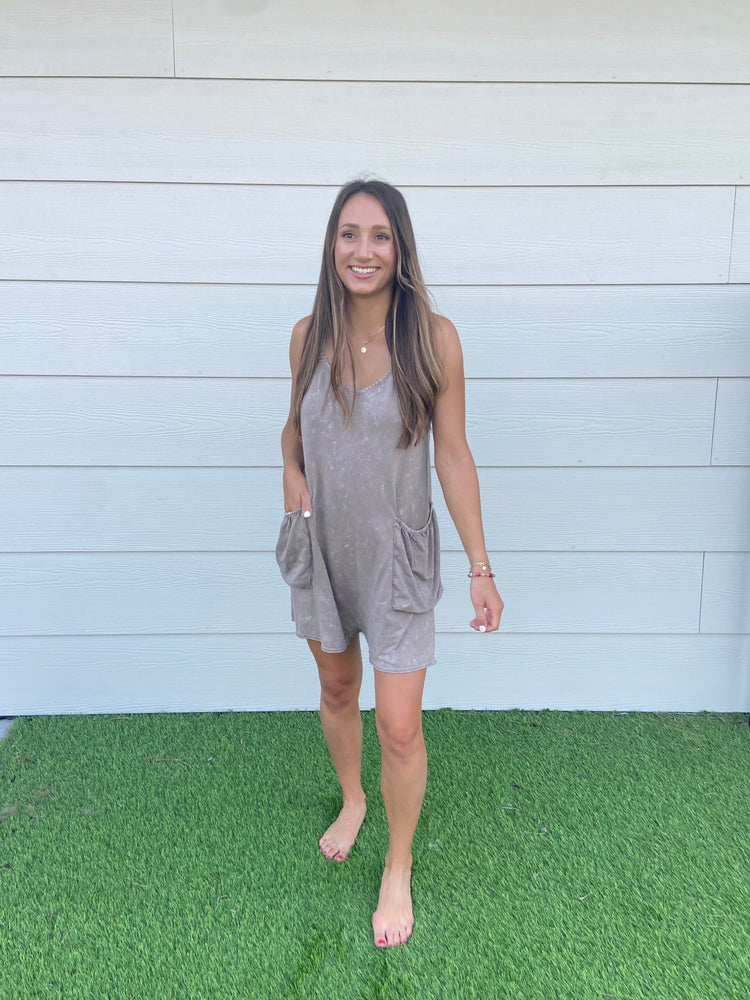 A Neutral Summer- Taupe Romper