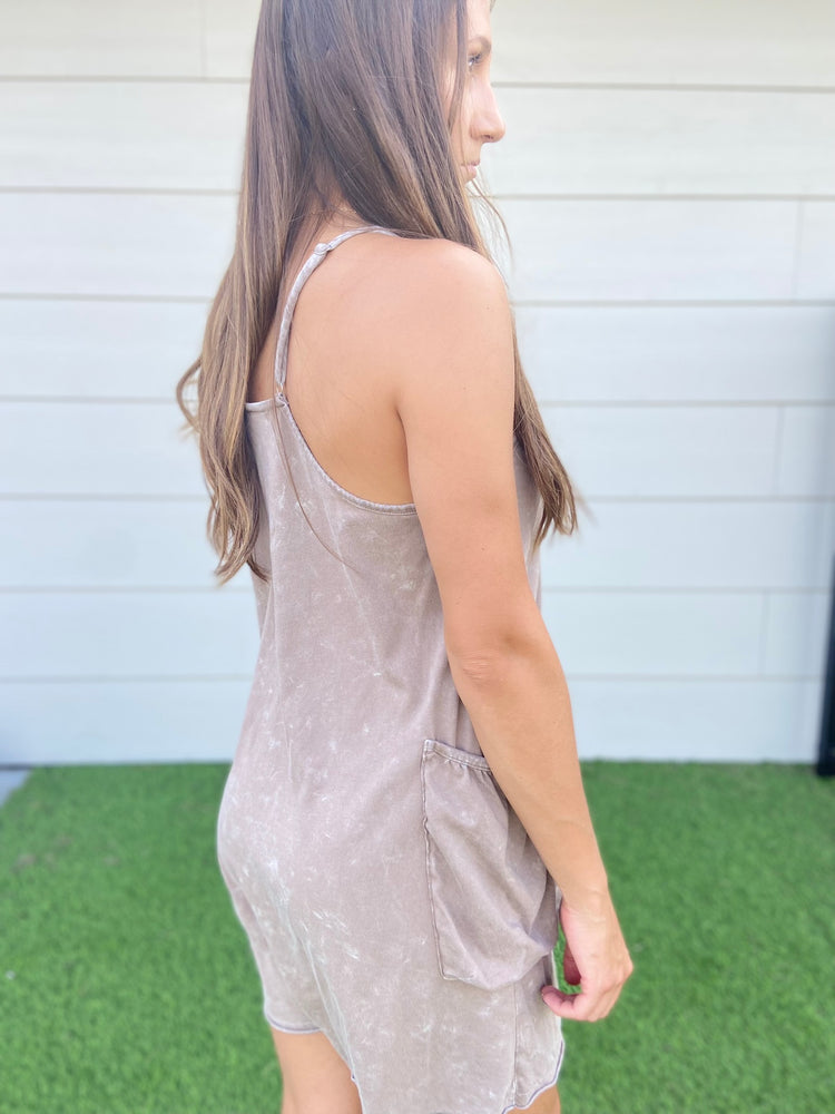 A Neutral Summer- Taupe Romper
