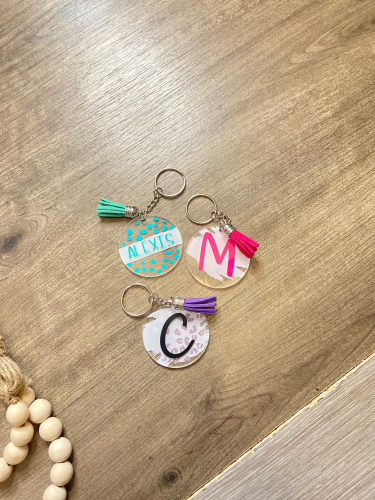 Personalized Acrylic Keychain with tassel